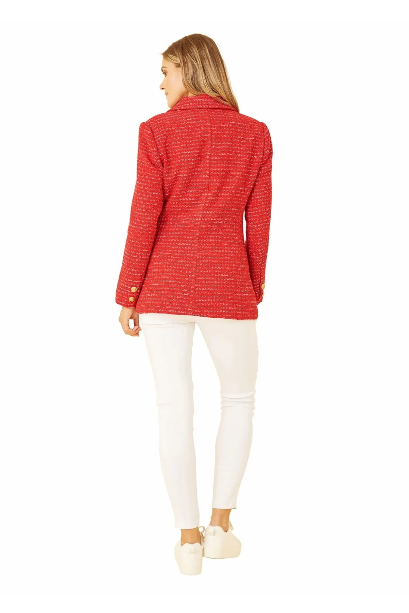 Outerwear^Yumi Boucle Fitted Blazer Red