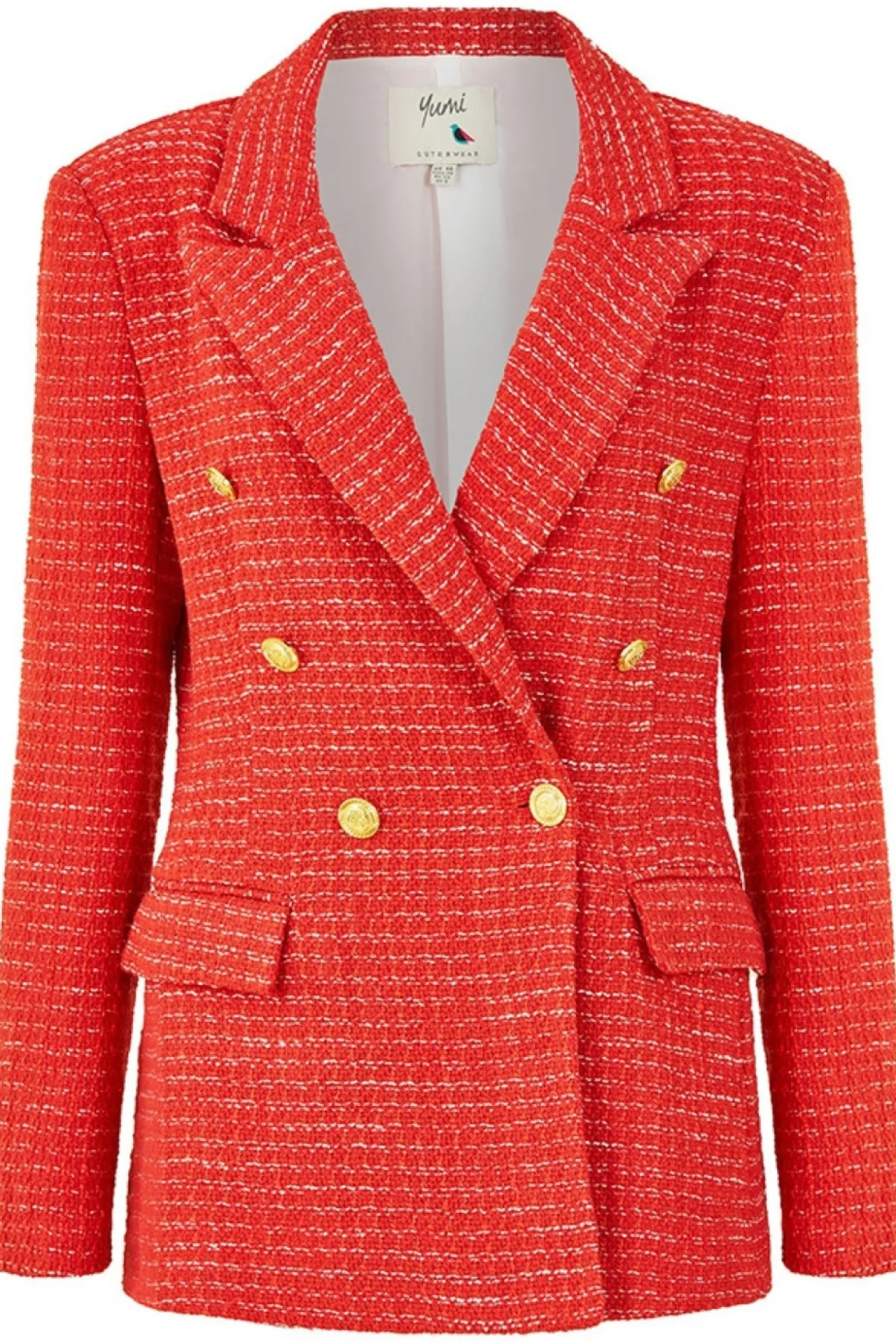 Outerwear^Yumi Boucle Fitted Blazer Red
