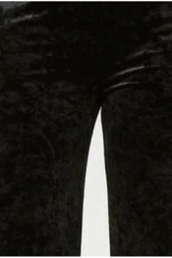 Trousers^Yumi Crinkle Velvet Trousers With Pocket Black