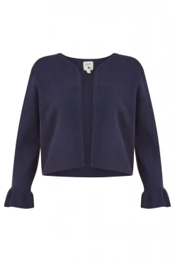 Cardigans^Yumi Cropped Cardigan With Bell Sleeves Navy