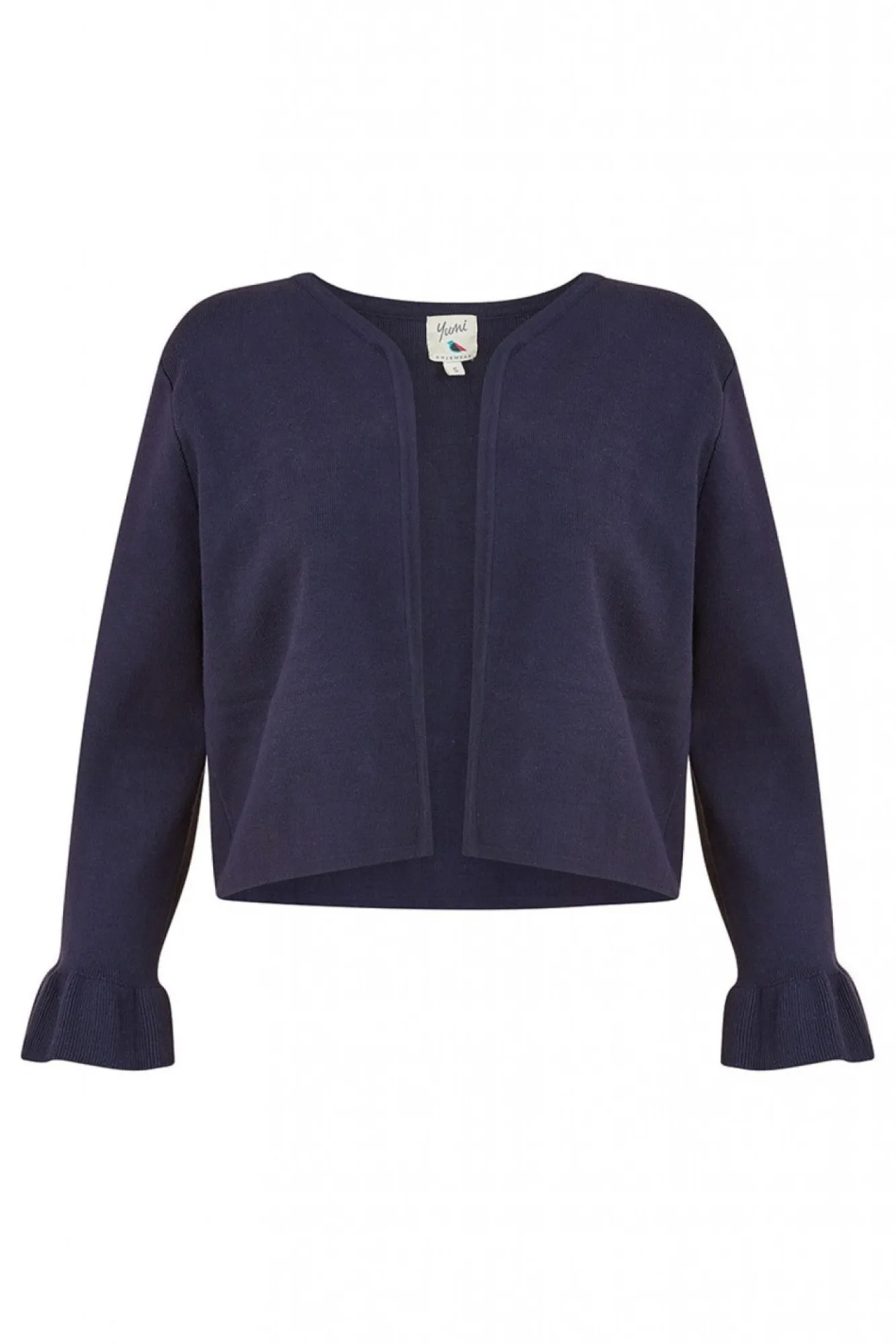 Cardigans^Yumi Cropped Cardigan With Bell Sleeves Navy