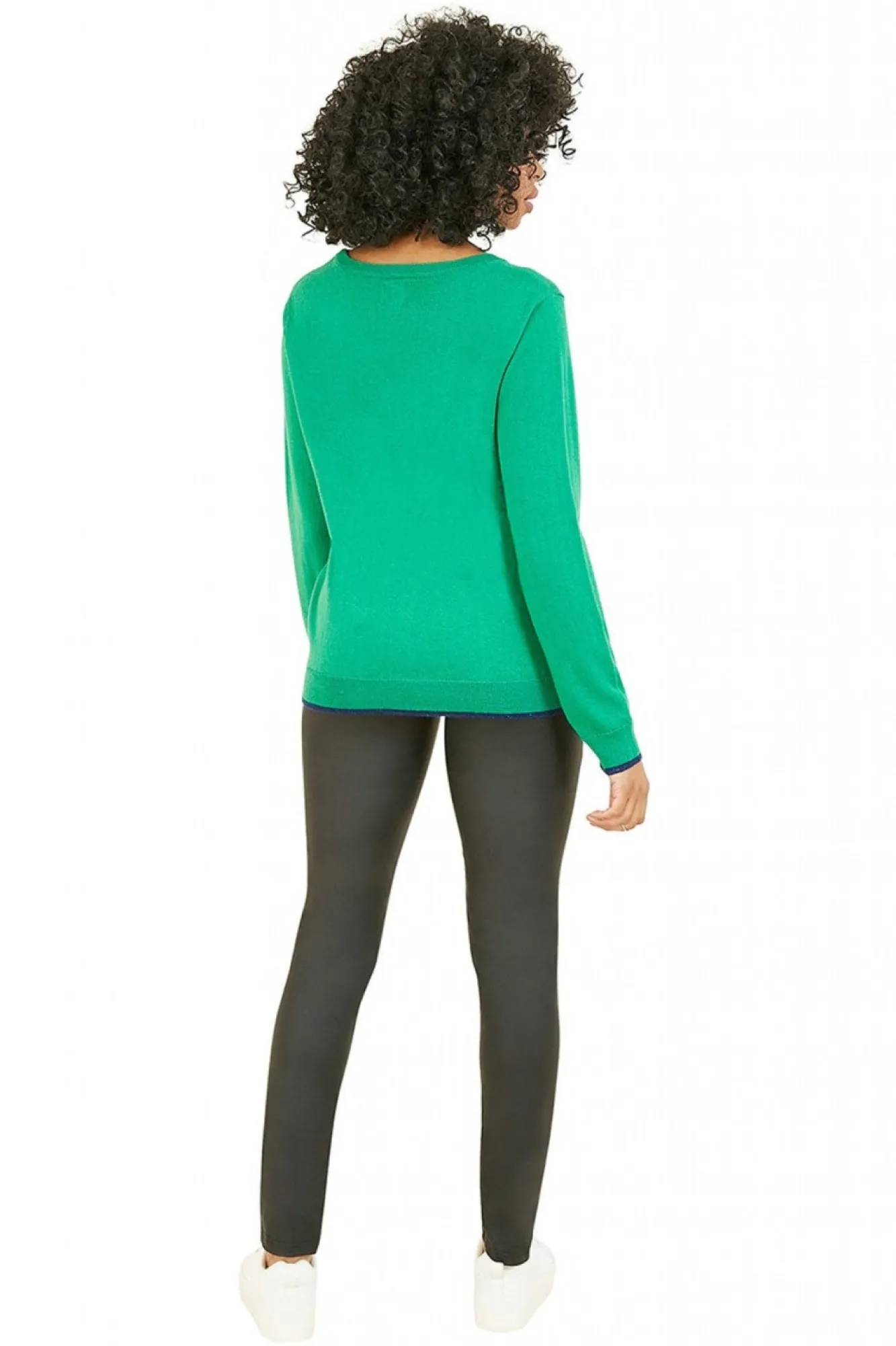 Jumpers^Yumi Faith Believe Hope Slogan Knitted Jumper Green