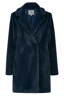 Outerwear^Yumi Faux Fur Coat Navy
