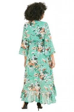Midi Dresses^Yumi Garden Floral Print Dress Green