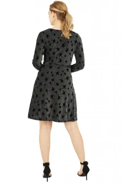 Mini Dresses^Yumi Glitter Star Wrap Dress Black