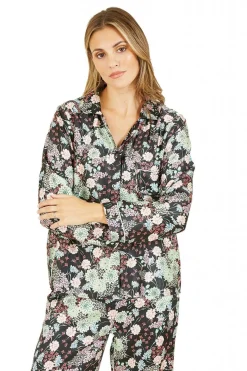 Loungewear & Sleepwear^Yumi Japanese Floral Satin Pyjamas Multicolor