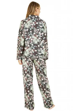 Loungewear & Sleepwear^Yumi Japanese Floral Satin Pyjamas Multicolor