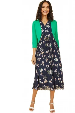 Cardigans^Yumi Knitted Curve Bolero Green