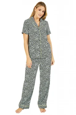 Loungewear & Sleepwear^Yumi Leopard Print Pyjamas Blue