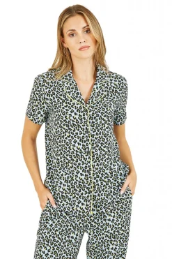 Loungewear & Sleepwear^Yumi Leopard Print Pyjamas Blue