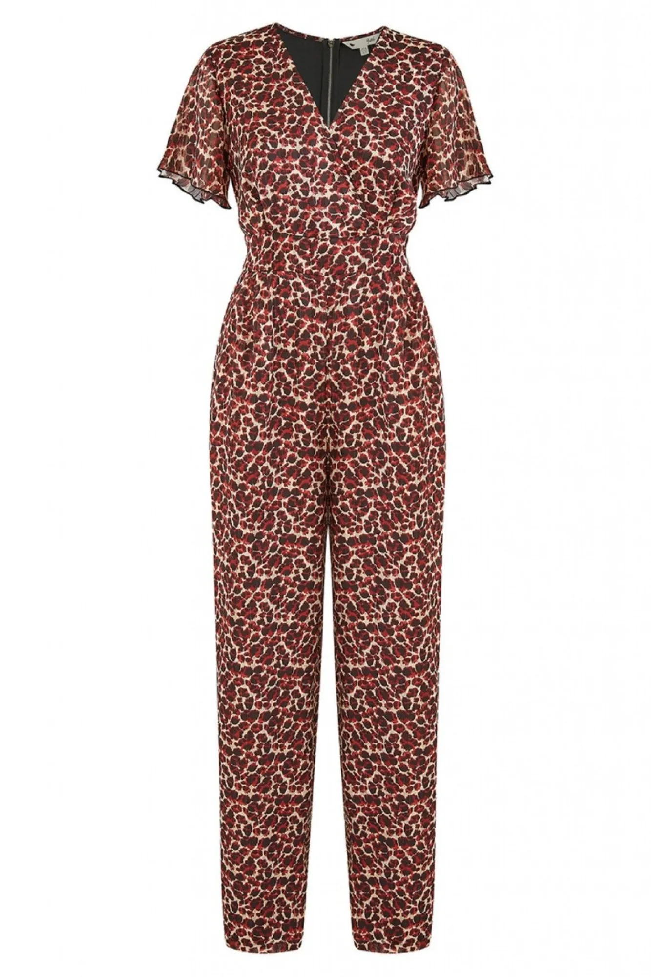 Jumpsuits^Yumi Lurex Leopard Print Wrap Jumpsuit With Pockets Red