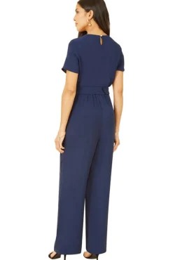 Jumpsuits^Yumi Navy Utility Jumpsuit With Zip And Belt Detail Blue