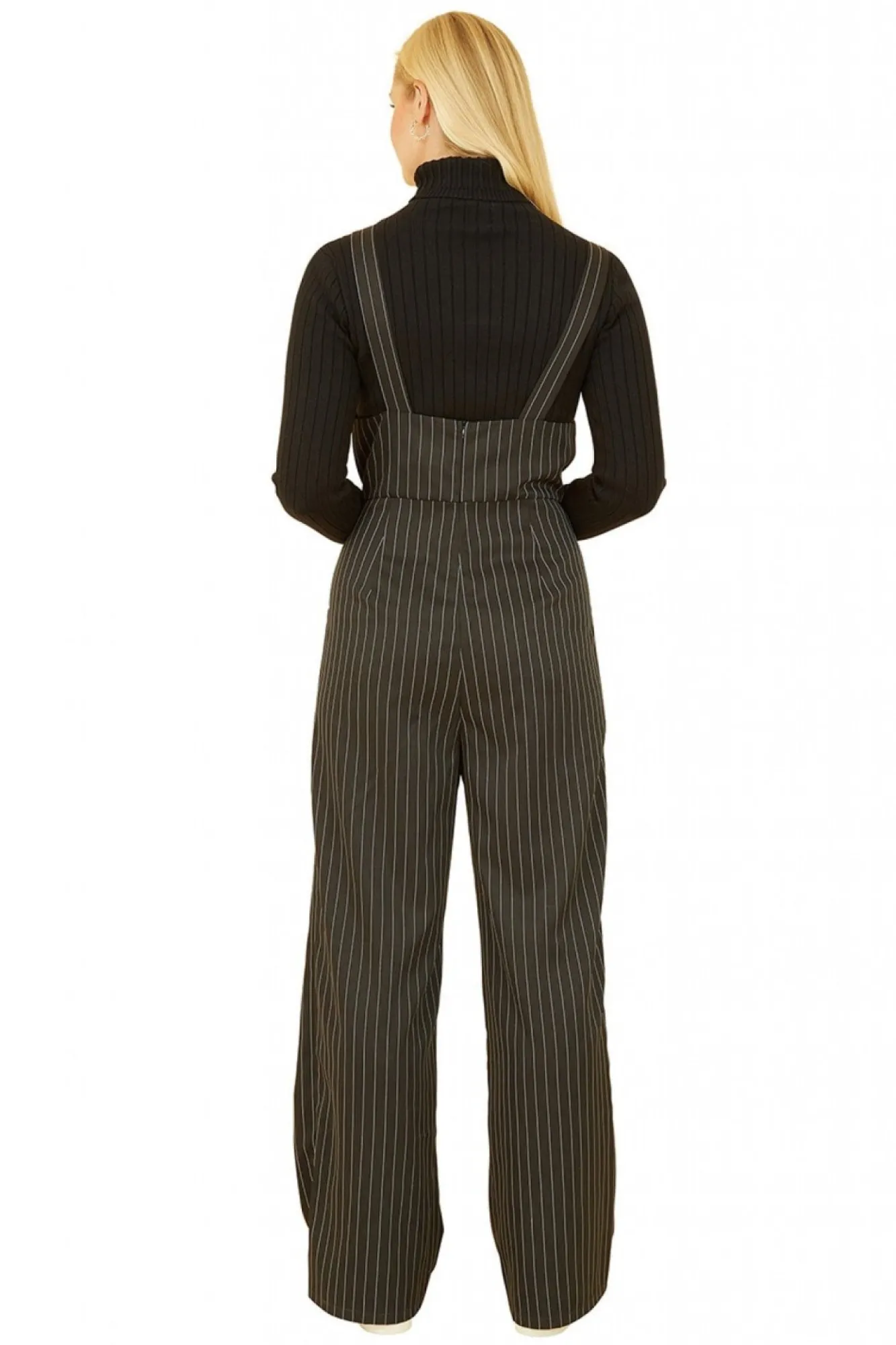 Jumpsuits^Yumi Pinstripe Dungaree Jumpsuit Black