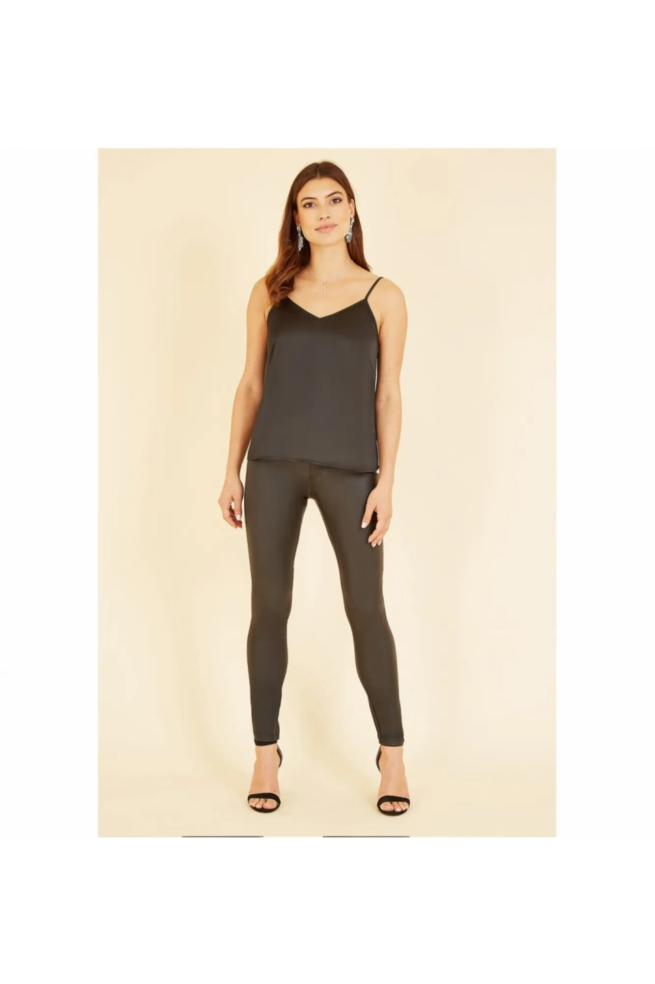 Blouses^Yumi Satin Cami Top Black