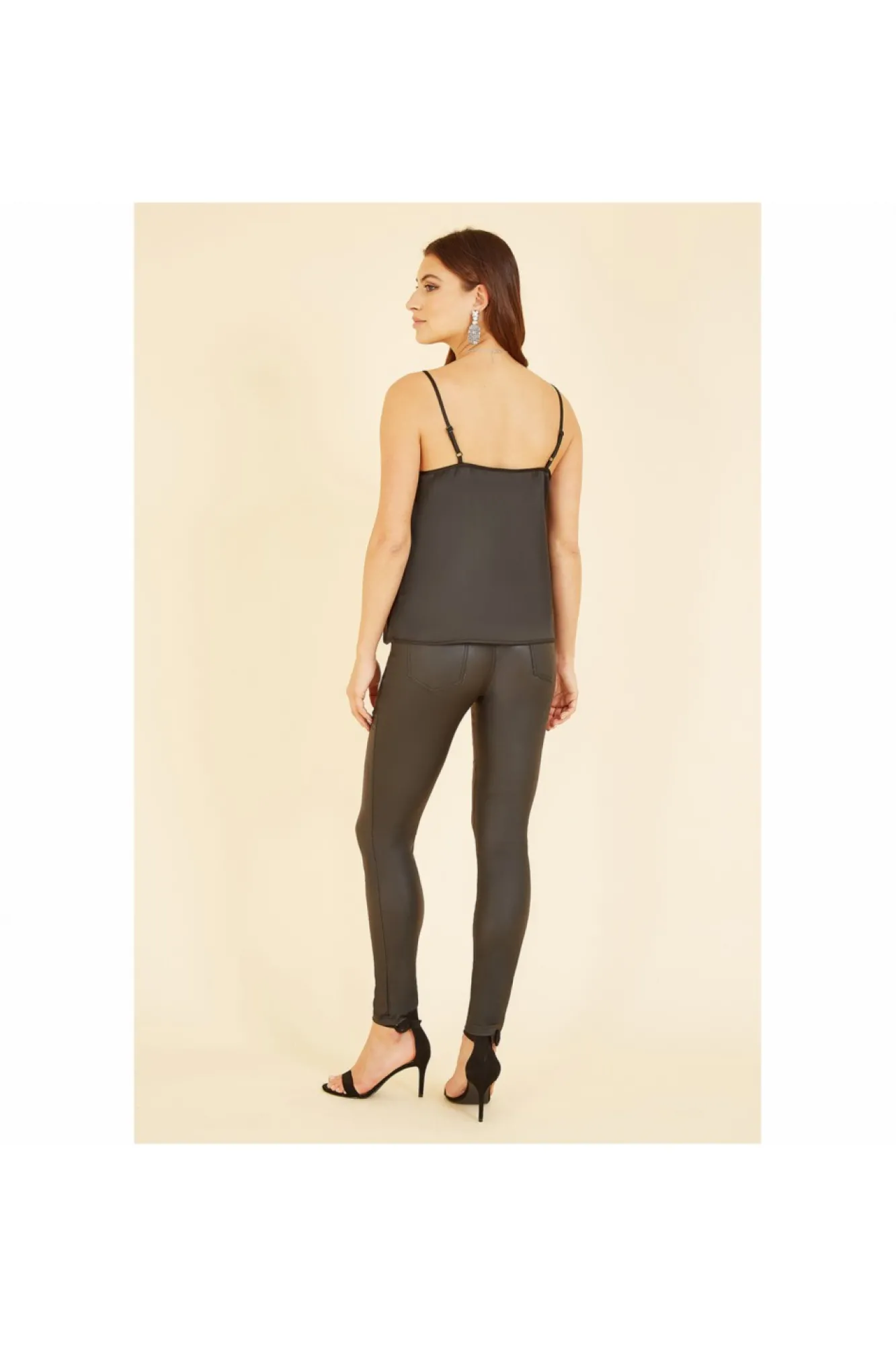 Blouses^Yumi Satin Cami Top Black