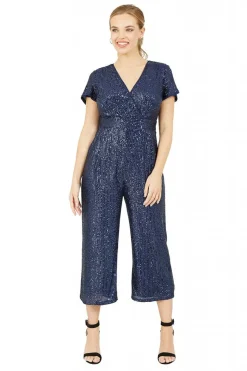 Jumpsuits^Yumi Sequin Jumpsuit Navy