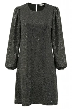 Mini Dresses^Yumi Sequin Long Sleeve Tunic Dress Black