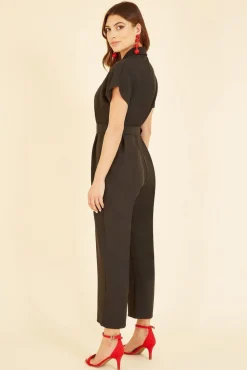 Jumpsuits^Yumi Zip Jumpsuit With Belt In Black