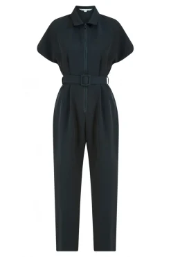 Jumpsuits^Yumi Zip Jumpsuit With Belt In Black